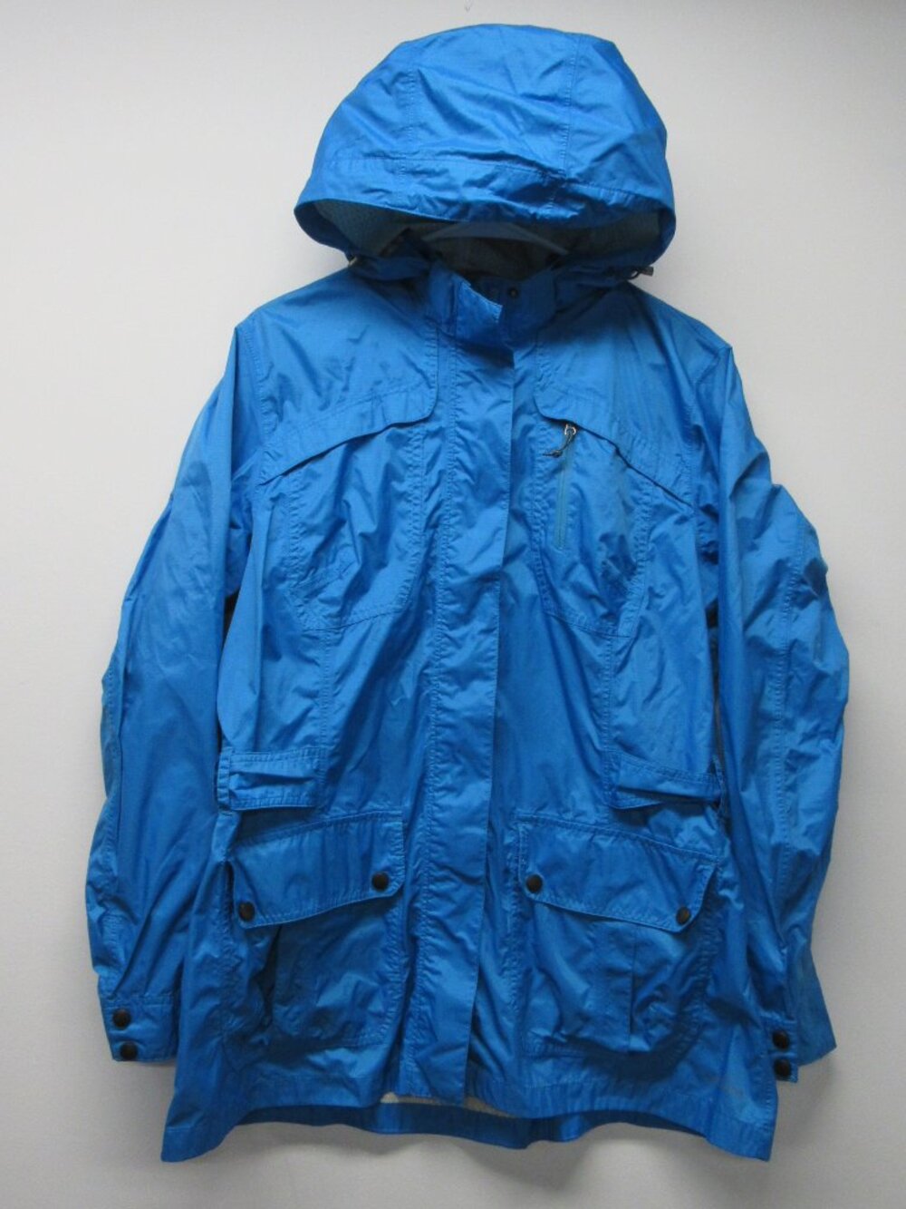 Eddie Bauer WeatherEdge Plus Hooded Rain Jacket Blue Waterproof Women's XL